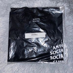 Anti social social club black logo tee